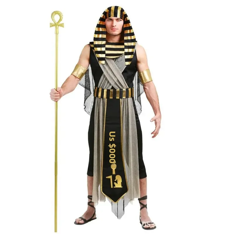 أزياء الفرعون المصري القديم للزوجين الآلهة اليونانية الملكة أزياء الهالوين التأثيرية للاستخدام الخاص ملابس عصرية جديدة