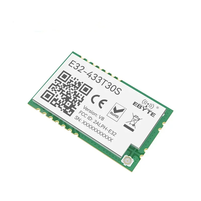 LoRa-módulo rf de 433 MHz, transceptor de largo alcance de 1w, CDSENET, E32-433T30S, UART, SMD, 30dBm, 433 mhz, IOT, receptor transmisor