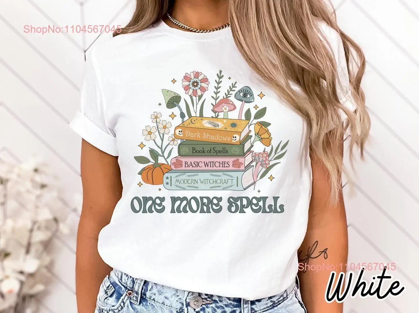 Halloween Book Lover T Shirt Love to Read Witch Spell  long or short sleeves