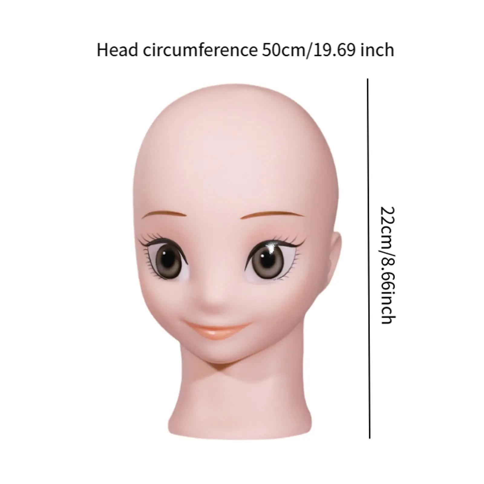 Wig Display Head Mannequin Head,Lightweight,Sturdy,Anime Cosplay Doll Head Model,Wig Holder Stable Manikin Head Cartoon