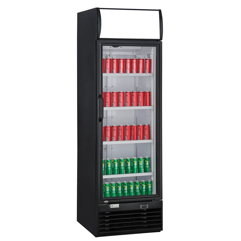 

# For Hotel Single Glass Door Upright Fridge Refrigerator Drink Beverage Cooler Showcase