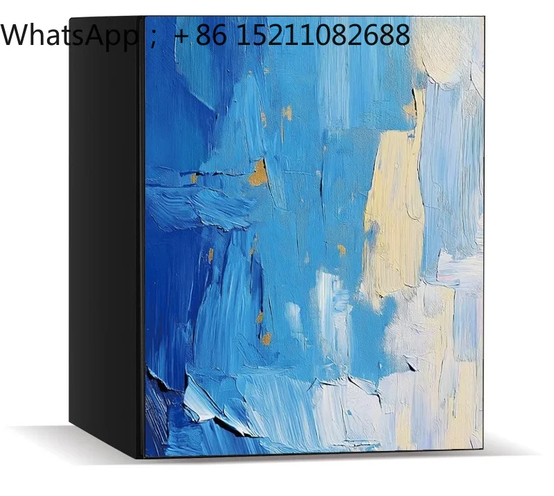 SCY Home Apple Flower Shadow Hidden Small Office Nightstand, Anti-theft Fireproof Password Key Safe Box