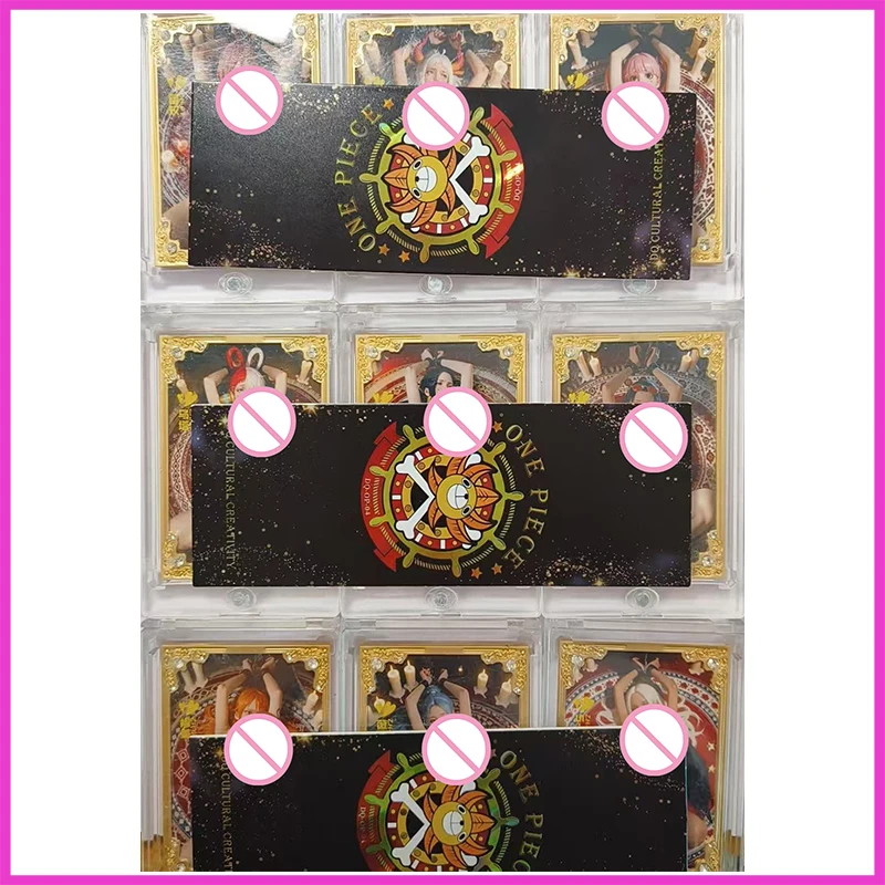 

Anime ONE PIECE Rare Metal ZH Refraction Collectible Card Reiju Yamato Perona Uta Hancock Robin Nami Toys for boys Birthday Gift