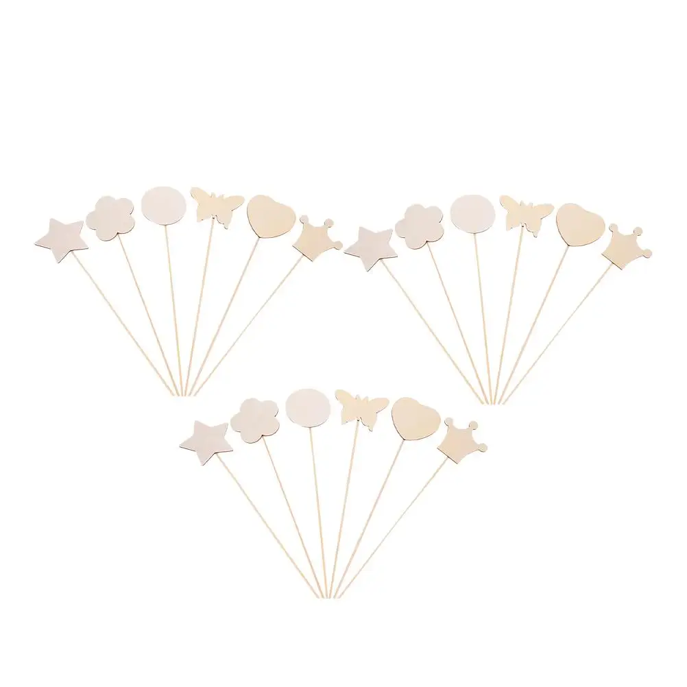 

18 Pcs Wooden Fairy Wands Craft Sticks DIY Unfinished Coloring Graffiti Wand Party Supplies Kids Toys Handmade Painting Sticks