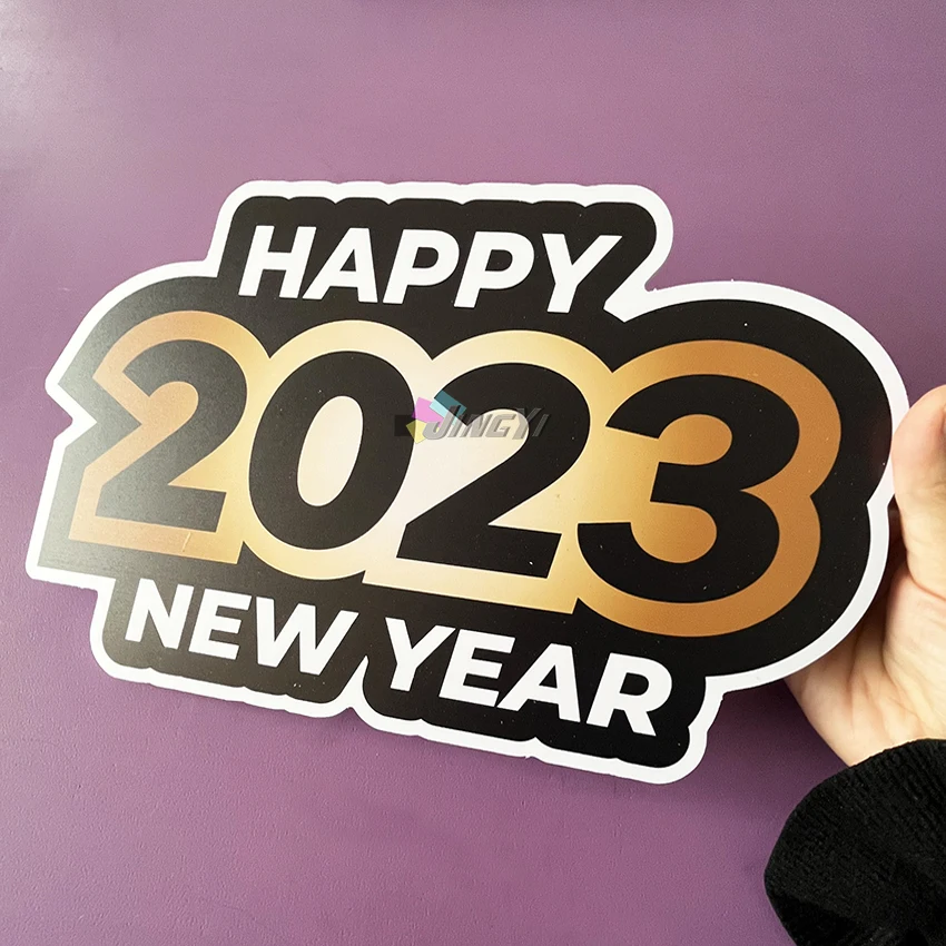 Free Express Shipping, 25pcs/lot, Happy New Year 2023 Party Lettering Photo Booth Props