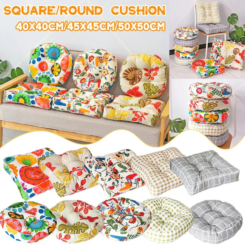 

Thickened futon square cushion Japanese floating window cushion round yoga sitting meditation cushion chair cushion