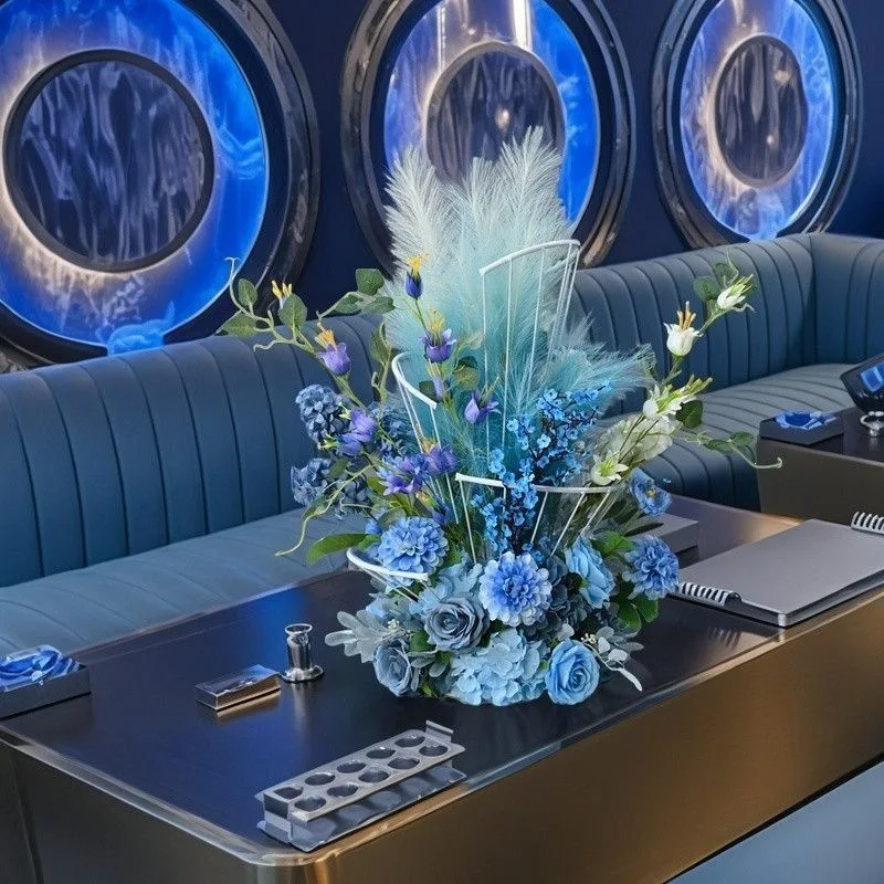 Simulation of the main table flower, hotel wedding banquet business party KTV table fake flower arrangement