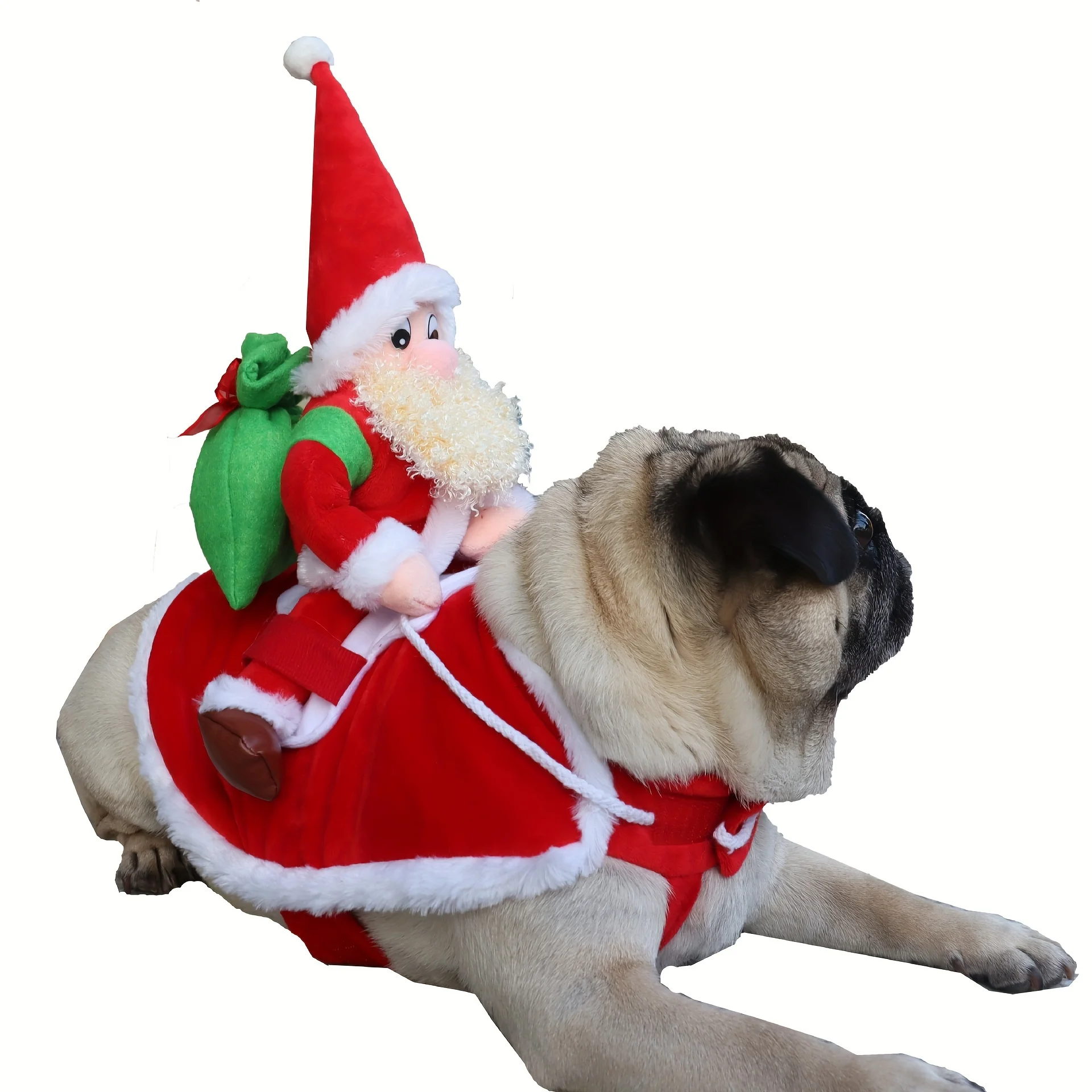 Christmas Clothing Small and Medium-sized Dog Santa Claus Pet Christmas Fun and Bizarre Clothing Pet Cloak Holiday Party Pet Sup