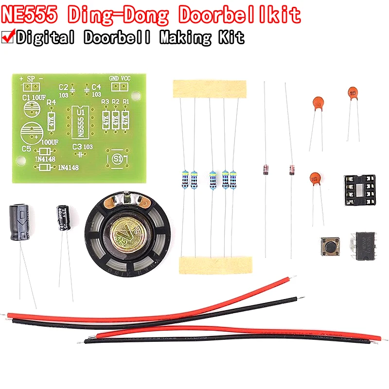 

Si Tai&SH NE555 Doorbell Suite Electronic Production DIY Kit Ding dong PCB welding laboratory