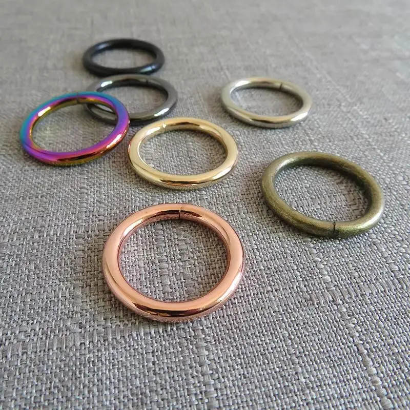 50Pcs 25mm Metal O Ring Hardware Wheel Clasp Belt Straps Buckle For Bag Dog Collar Harness Backpack Sewing Garment Accessories