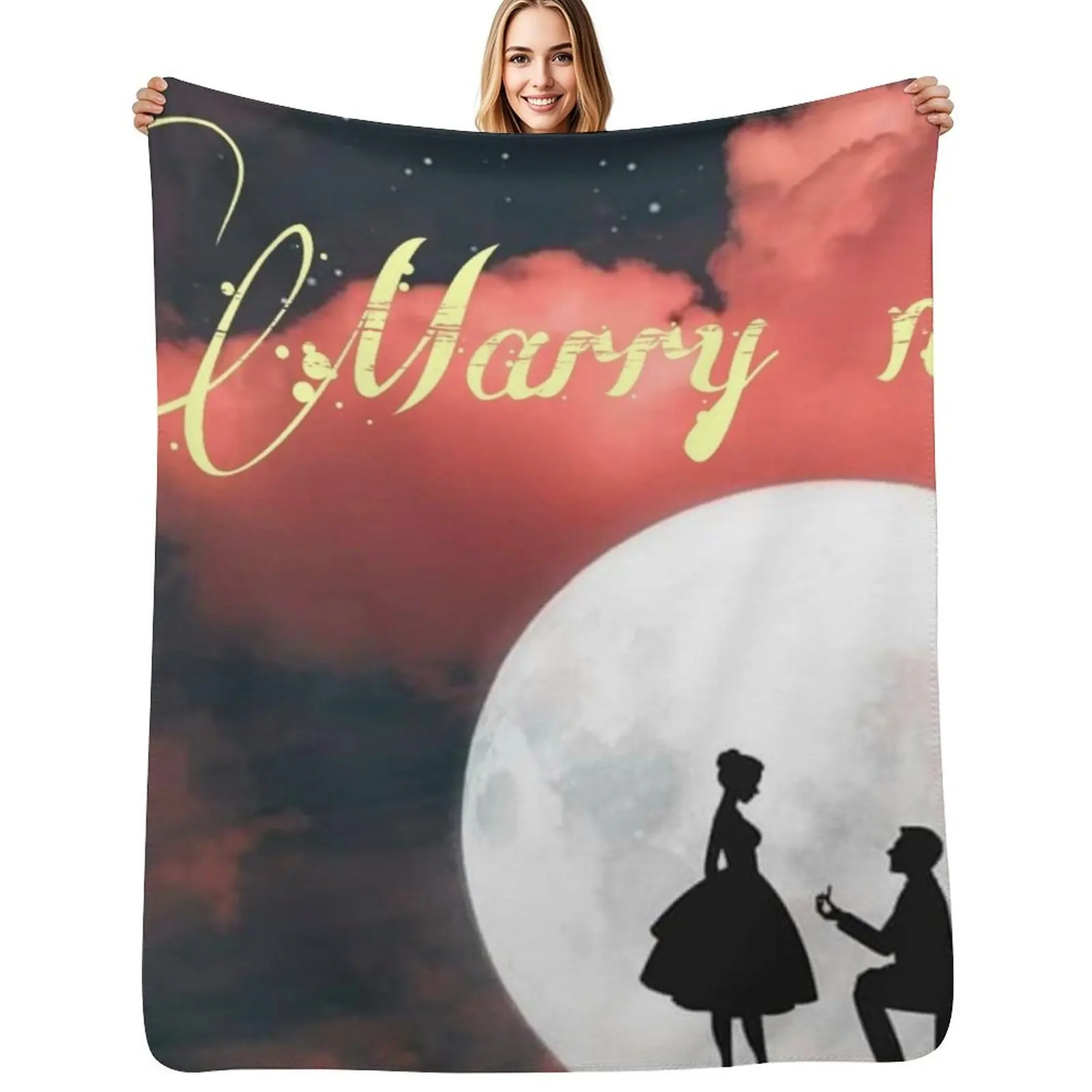 

Marry me Throw Blanket cosplay anime Decoratives Flannel Blankets For Sofas Blankets