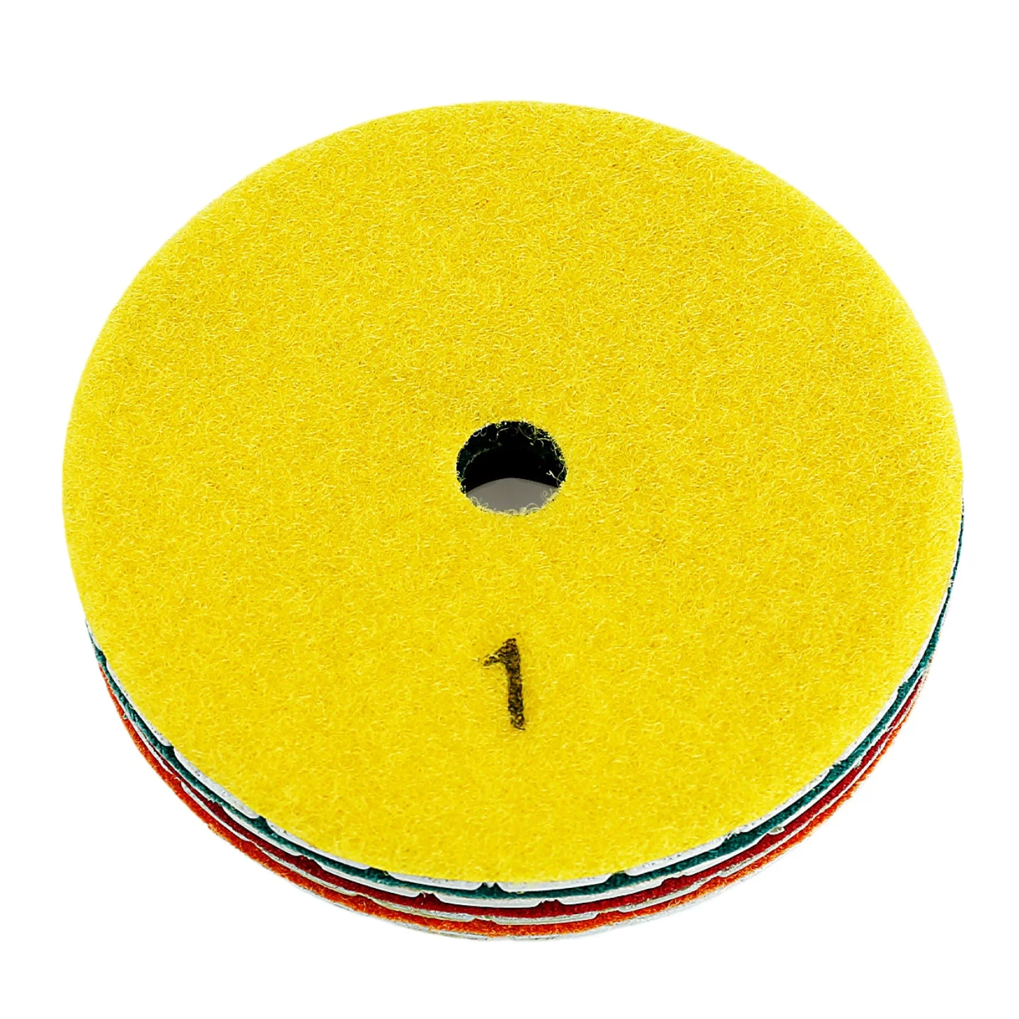 4 Stück 4 Zoll 100mm Diamant-Polierpads 4-Stufen Nass-Polierpad für Granit, Marmor, Terrazzo, Quarz Schleifpolierscheibe – Detail 7