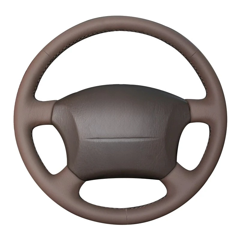 Black Genuine Leather Car Steering Wheel Cover For Toyota Land Cruiser Prado 120 Tacoma 4Runner Hilux Highlander Sequoia