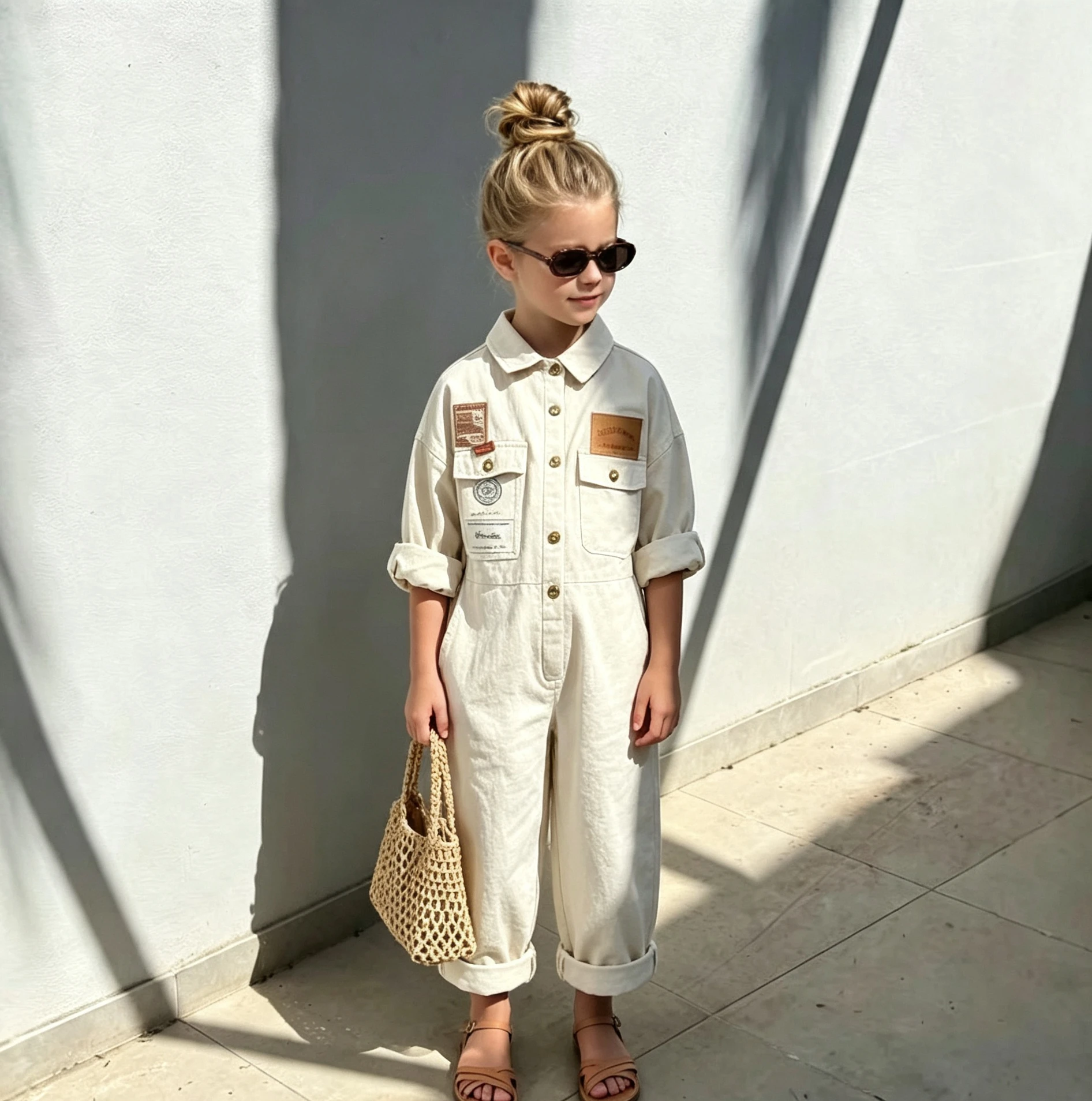 Korean Children's Clothing 2026 New Boys and Girls Handsome Pants Spring Autumn Design Sense Fashionable One-piece Work Pants