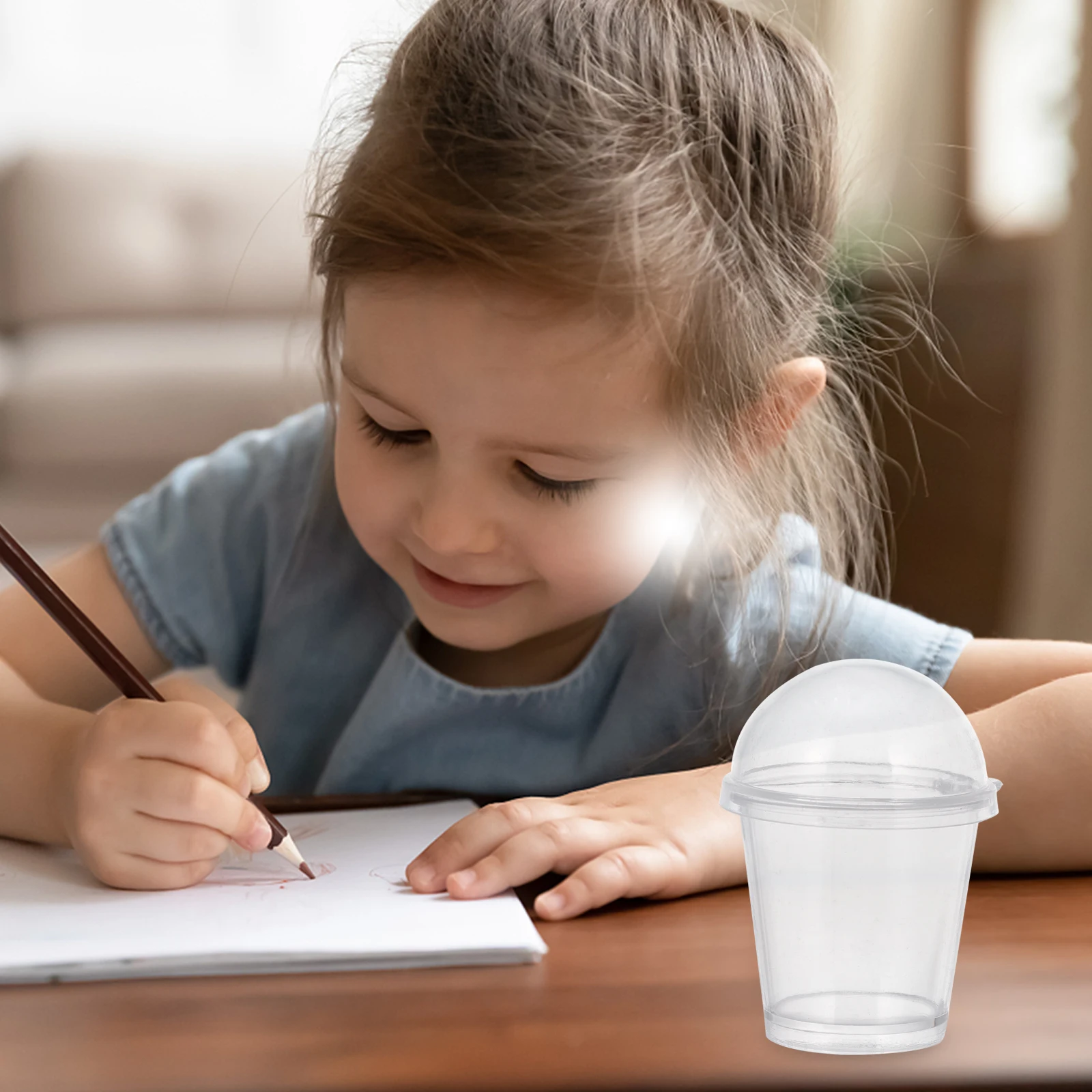 20 pçs criativo mini casa de madeira mousse copo acessórios crianças jogar cozinha decoração simulado leite xícara chá mini casa adereços