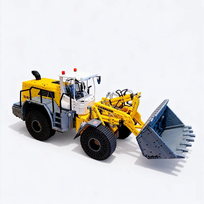 12136Parts Technical Engineering Wheel Loader Vehicle Custom Building Blocks DIY Educational Assembly Birthday Collection Gift