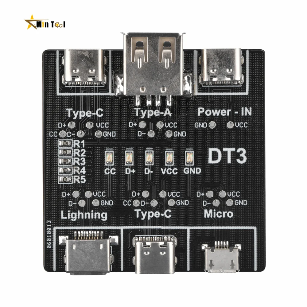 

DT3 Data Cable Detection Board USB Cable Tester For iOS Android Type-C Circuit On-Off Switching Test Board Tool Accessory