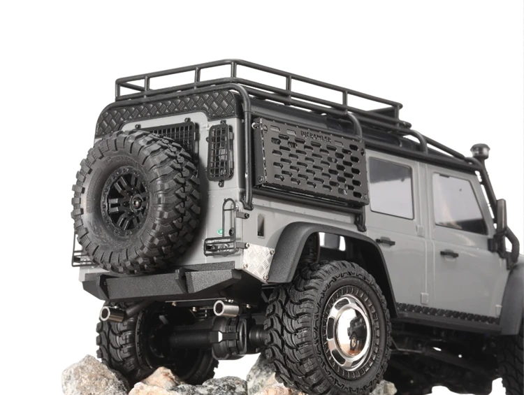 Rc 크롤러 자동차 업그레이드 부품 금속 시뮬레이션 탱크 + Trax Trx-4m 1/18 Defender Bronco 용 배기 파이프