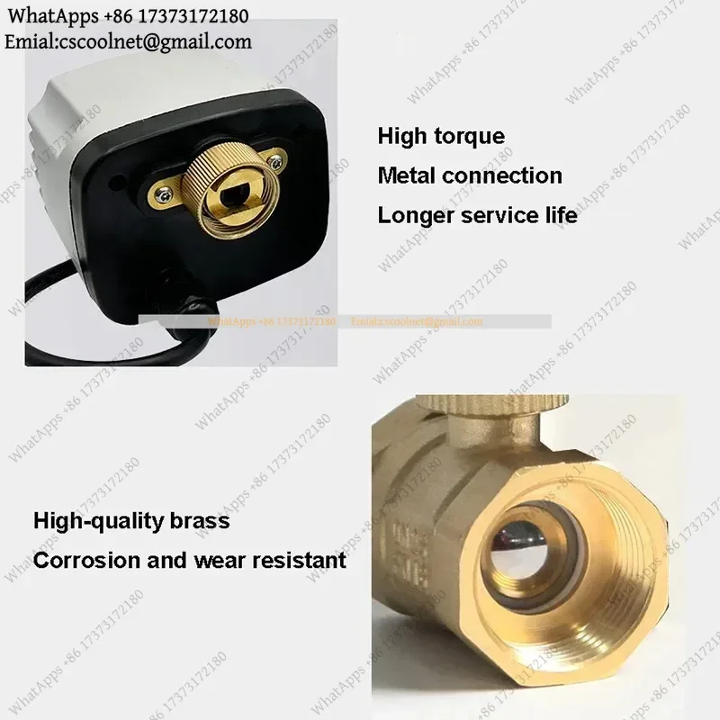 JS02 3-Way T/L-Type Motorized Ball Valve 1/2