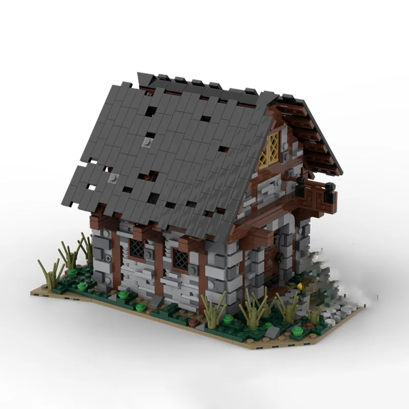 لعبة مكعبات البناء MOC - مجموعة نماذج حانة من القرون الوسطى للتجميع الإبداعي - هدية احتفالية مناسبة لجميع المتحمسين