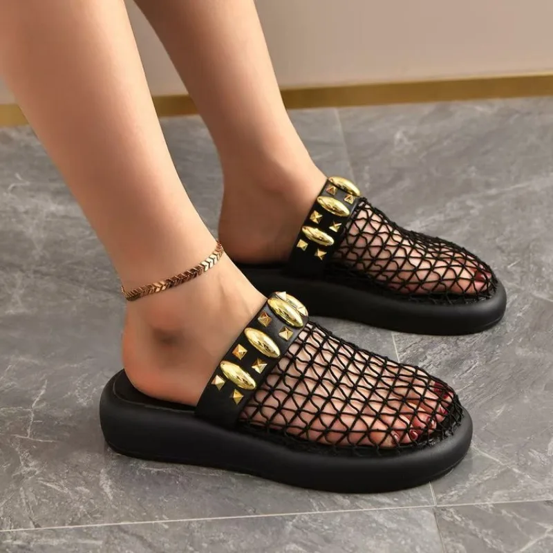 

Women Comfortable Sandals Casual Rome Anti-slip Retro Shoes Women Thick Bottom Open Toe Sandals Beach Summer Zapatos De Mujer