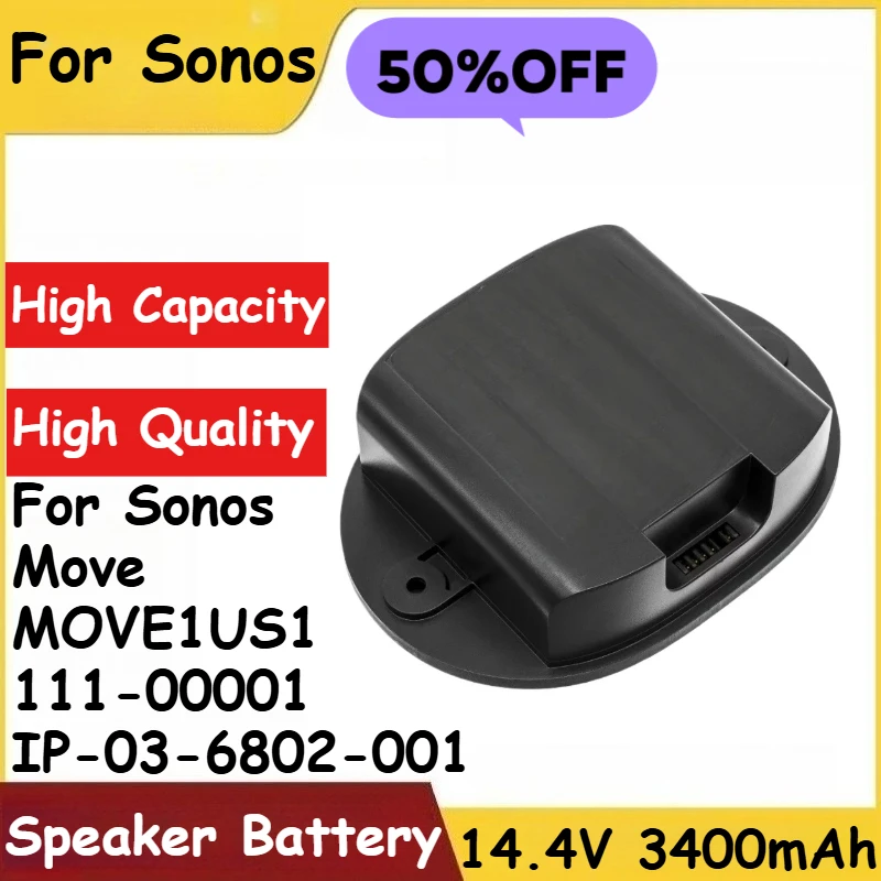 

Для Sonos Move MOVE1US1 111-00001 IP-03-6802-001 аккумулятор динамика 3400 мАч совершенно новый, высокое качество