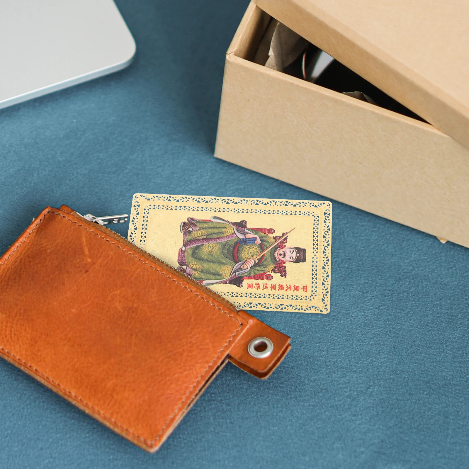 

2024 Card Copper Amulet Chinese Style Luck Protection Blessing for Wallet Purse Car Office Decor Auspicious Gift