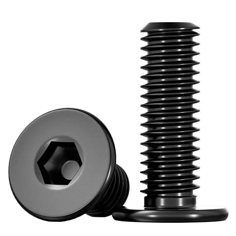 304 Stainless Steel CM Series Ultra Low Flat Head Hex Socket Cap Screws M5 M6 M8 Black Finish Allen Head Bolts