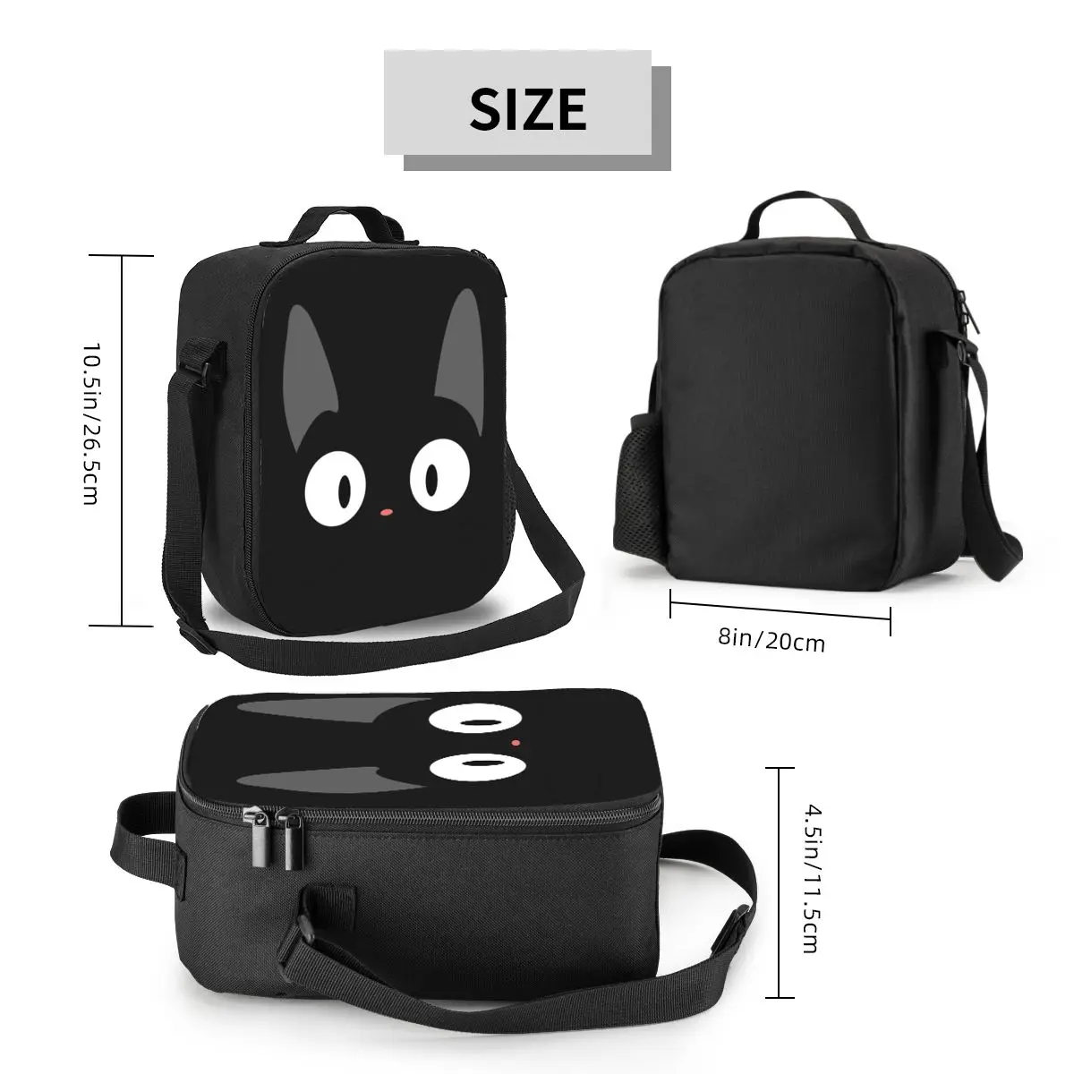 J-JiJis Lunch Bag with Handle Cool Japanese Anime Cooler Bag Carry Picnic Food Thermal Bag