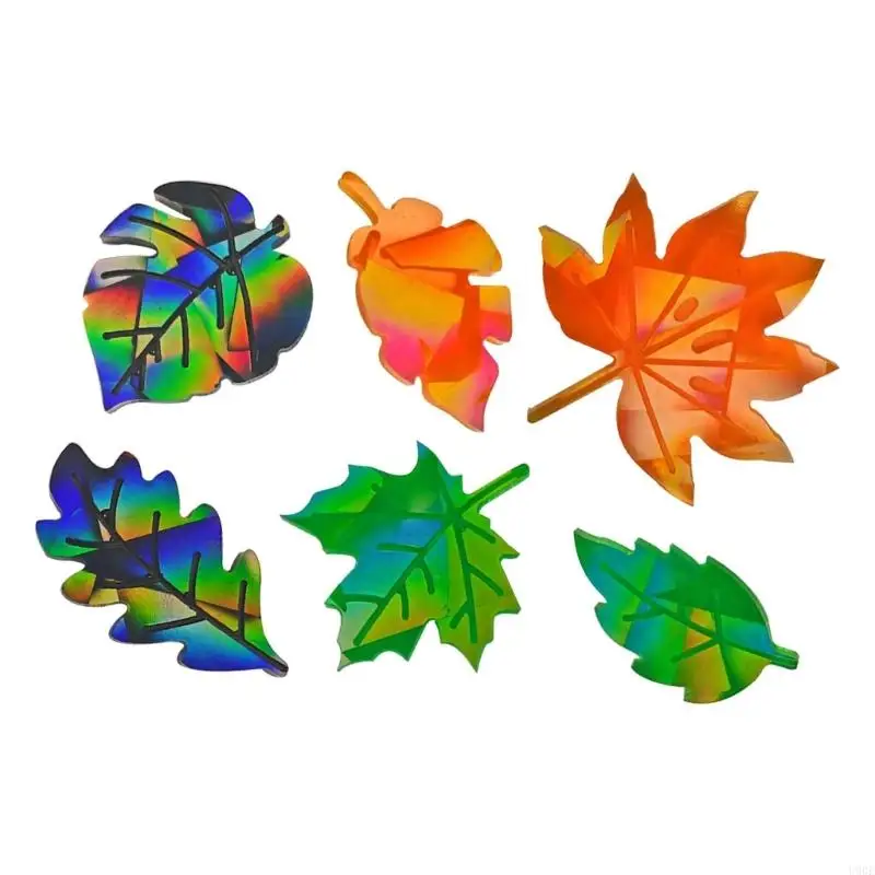 U90E Maple Leaf Hair Clips Hairpin Clear Silicone Resin Mold for Craft