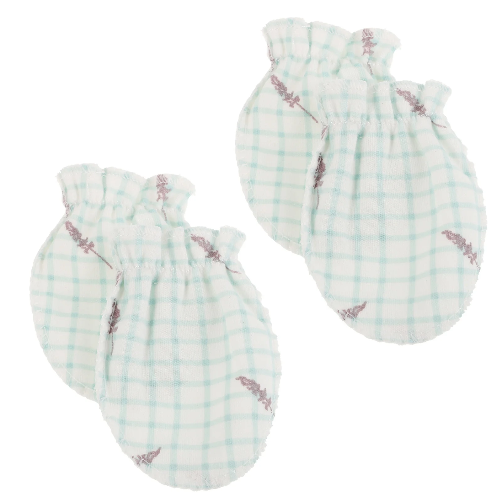 

2Pair Newborn Baby No Scratch Mittens Breathable Soft Cotton Gloves Adjustable Elastic Wrist Hand Protection Baby Hand Mittens