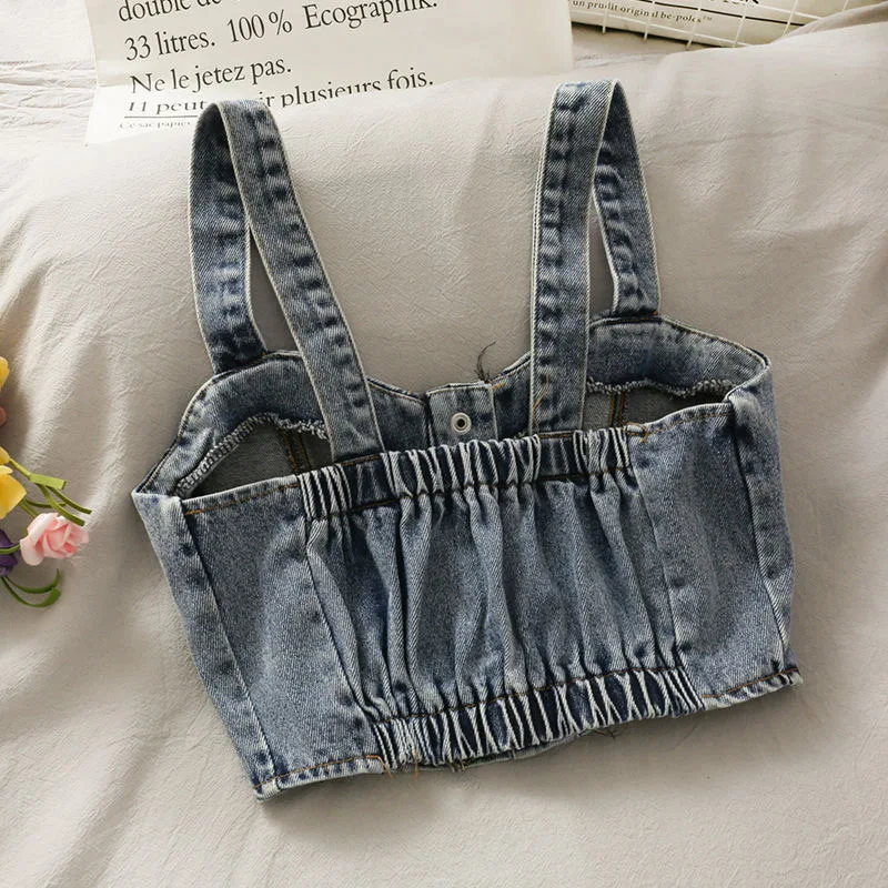 Vest 2024 Girls Summer New Sling Sweet Bow Knot Two Buttons Back Zipper Childrens Clothing Button Simple Fashion Loose