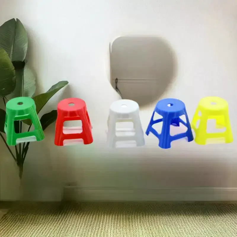 Set of 5 Miniature Plastic Chair Models; Dollhouse Furniture Set; 1/12 Scale; Pretend Play Toy for Children