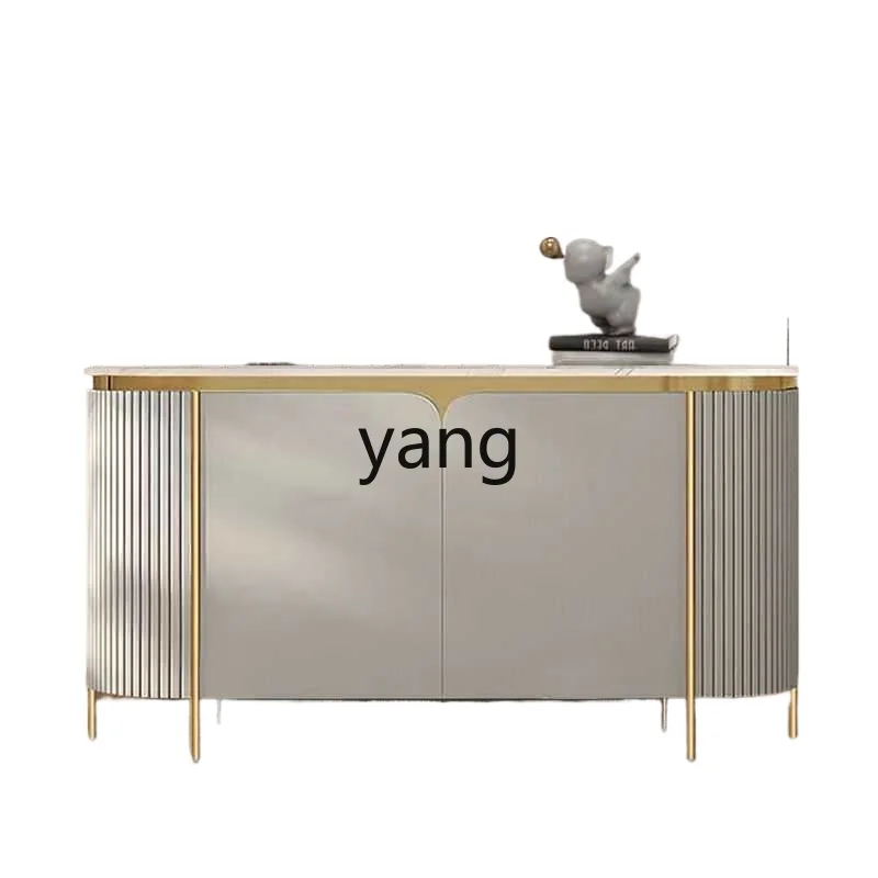 

LMM light luxury modern simple Italian side cabinet rock slab surface home shoe cabinet
