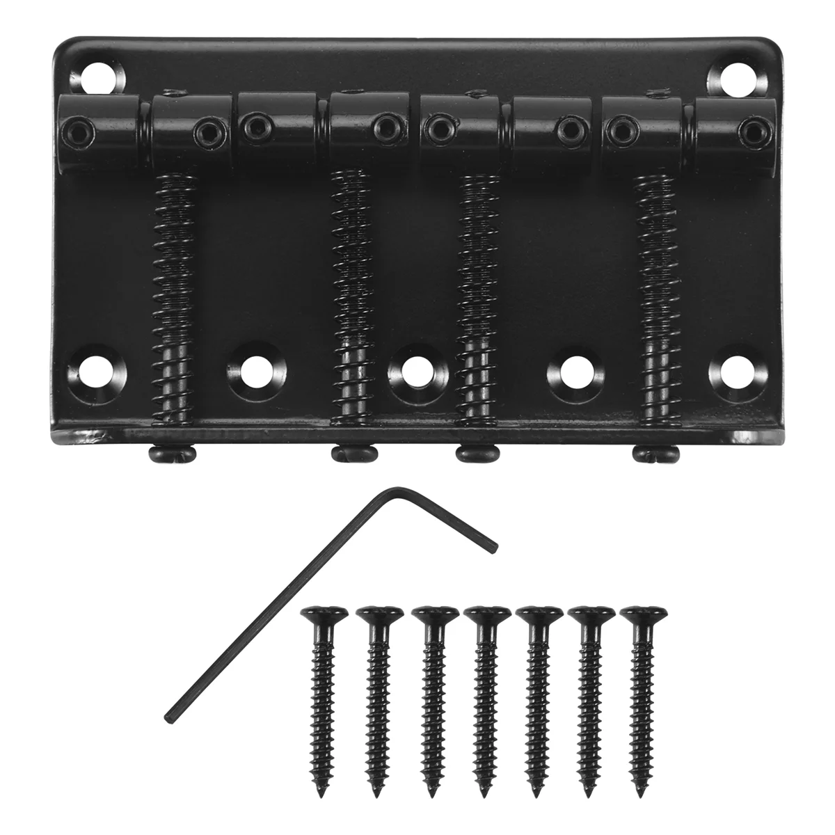 

4 String Vintage Style Bass Hardtail Bridge for Precision Jazz Bass Top Load Upgrade,Black