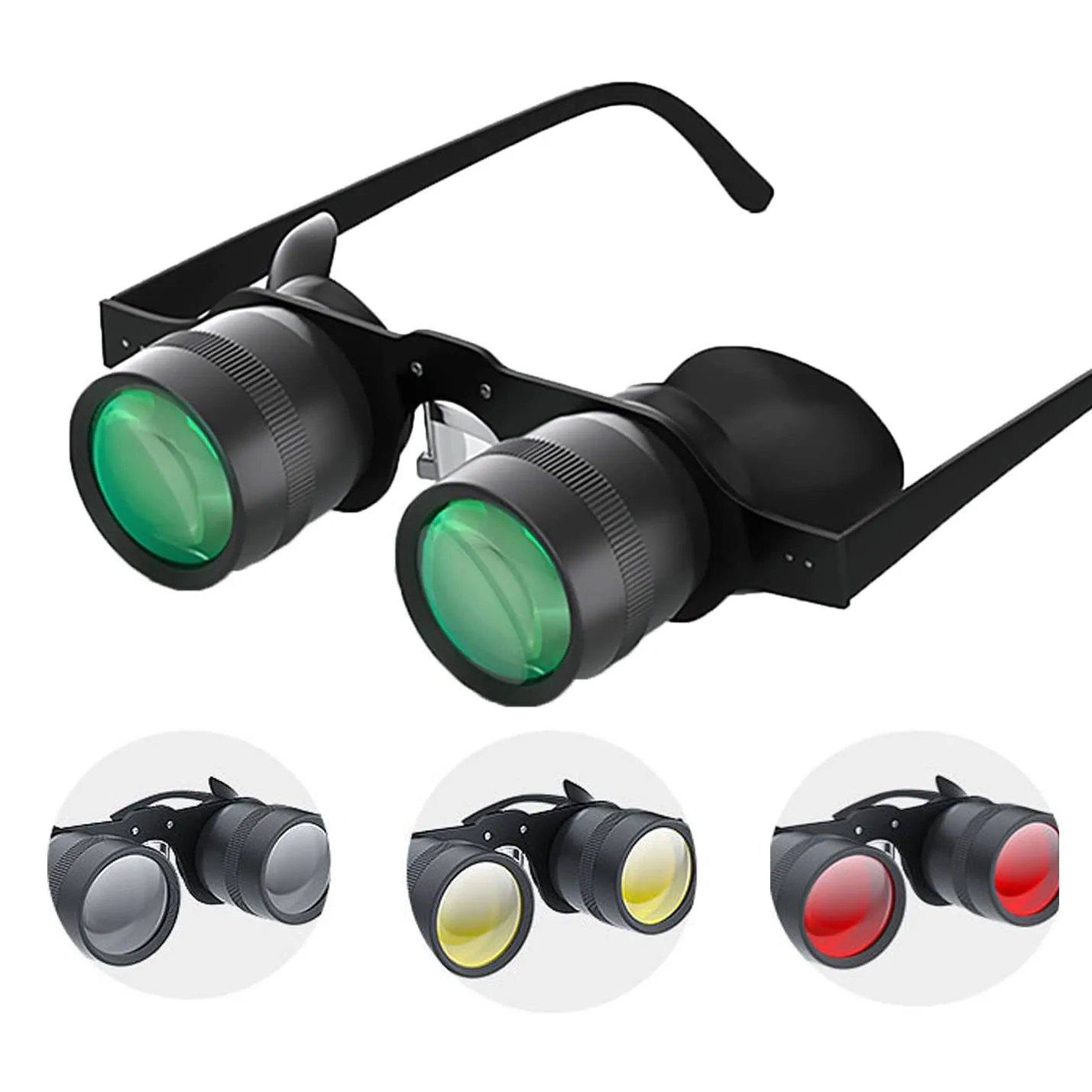 Binocolo da pesca per birdwatching all\'aperto, pesca, sport, teatro occhiali professionali a mani libere telescopio portatile HD