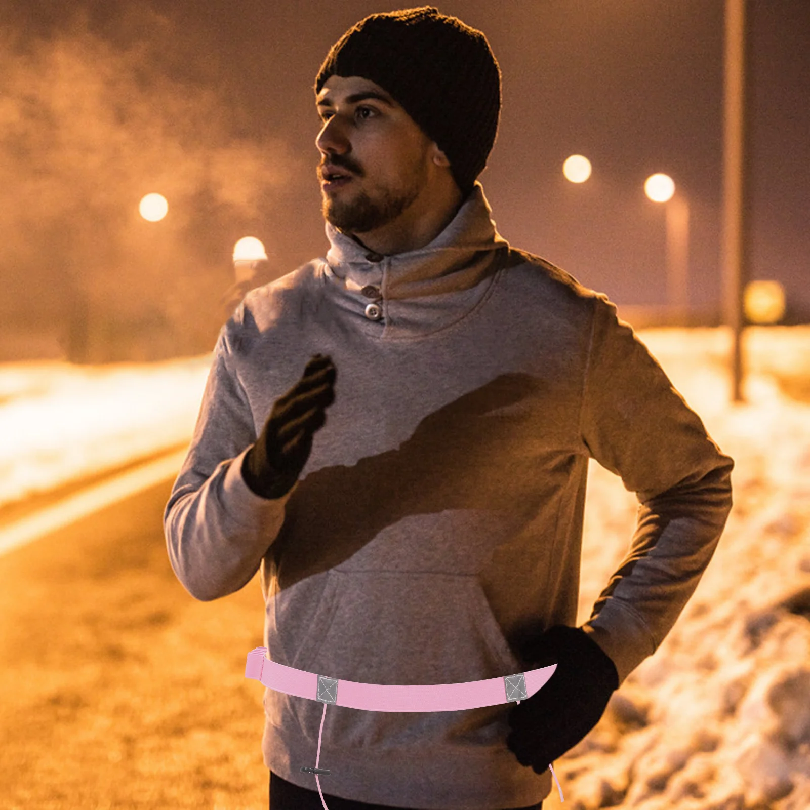 Bib Belt Adjustable Reflective Race Waistband For Night Running Sports Reusable Competition Belt Running Band