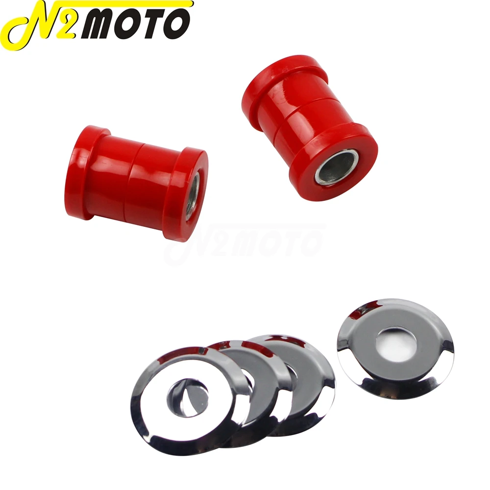 Red Motorbikes Handlebar Riser Bushings Handle Bar Riser Bushing Kit For Harley Big Twins 1973-2017 Sportsters XL 1973-2003 Dyna