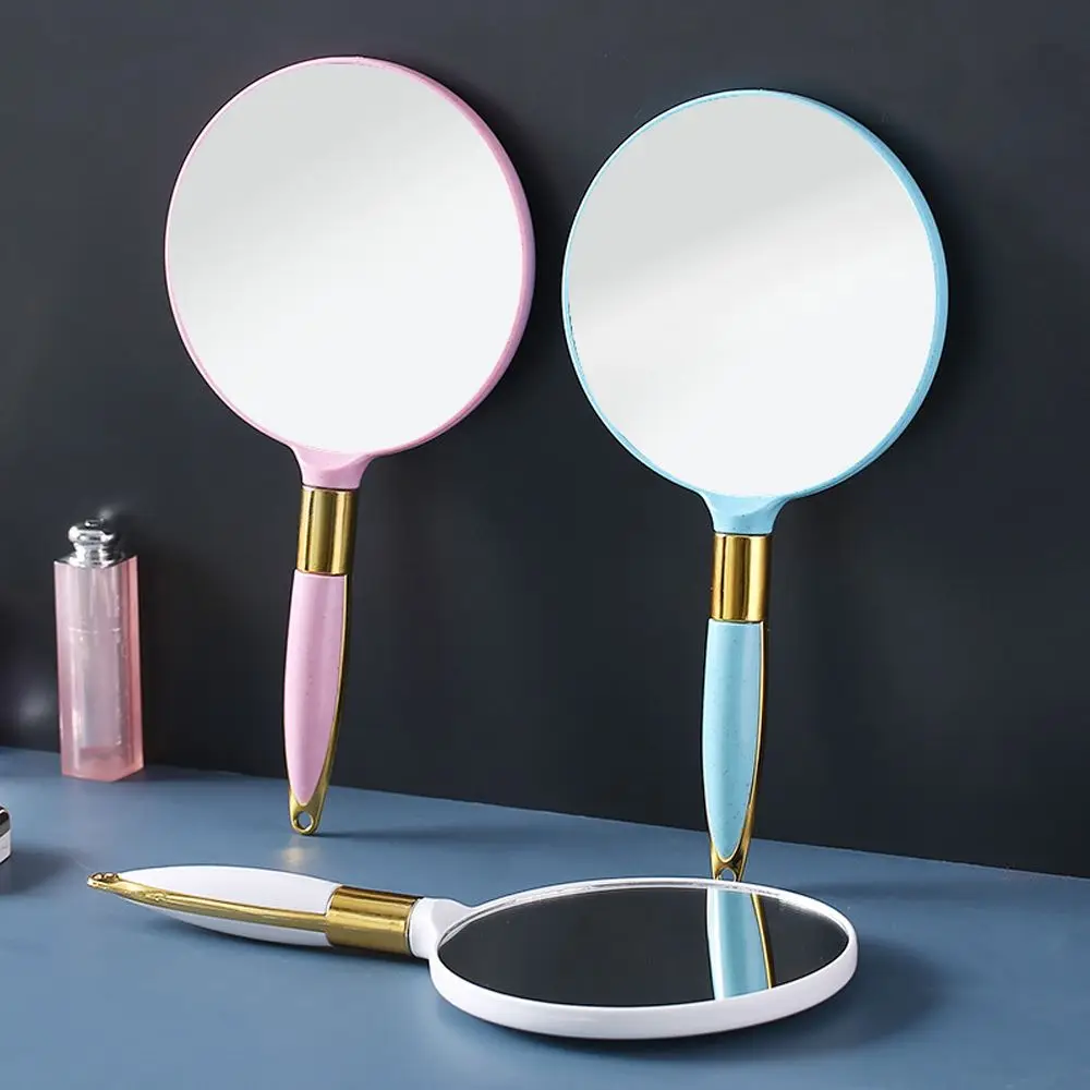 Vintage Polygon ABS Makeup Mirror, Espelho cosmético portátil, Ferramentas do salão, Spa