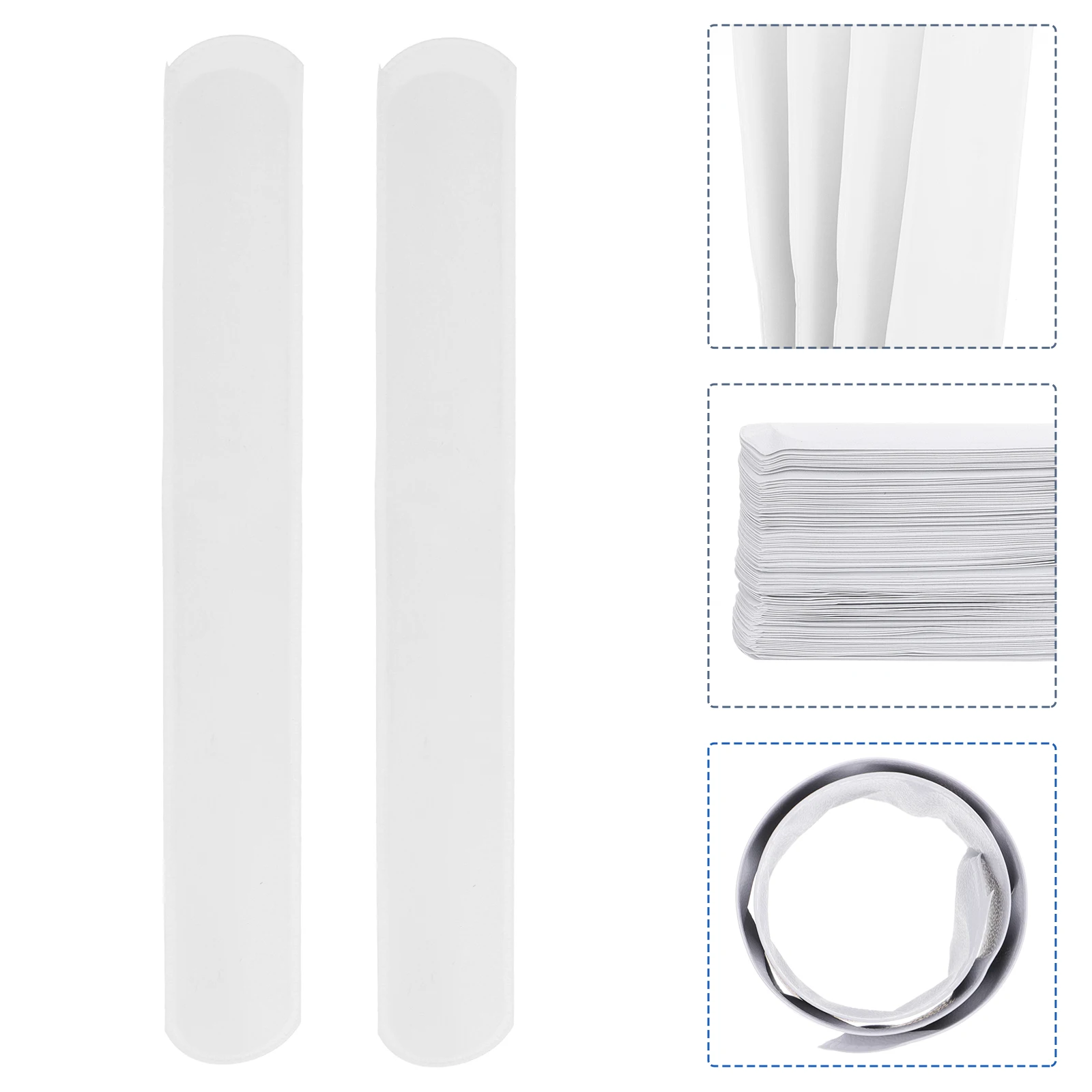 

100pcs Plain White Slap Bands DIY Graffiti Snap Circle Wristbands Party Favors Kids Bracelets Birthday Game Prizes High Quality