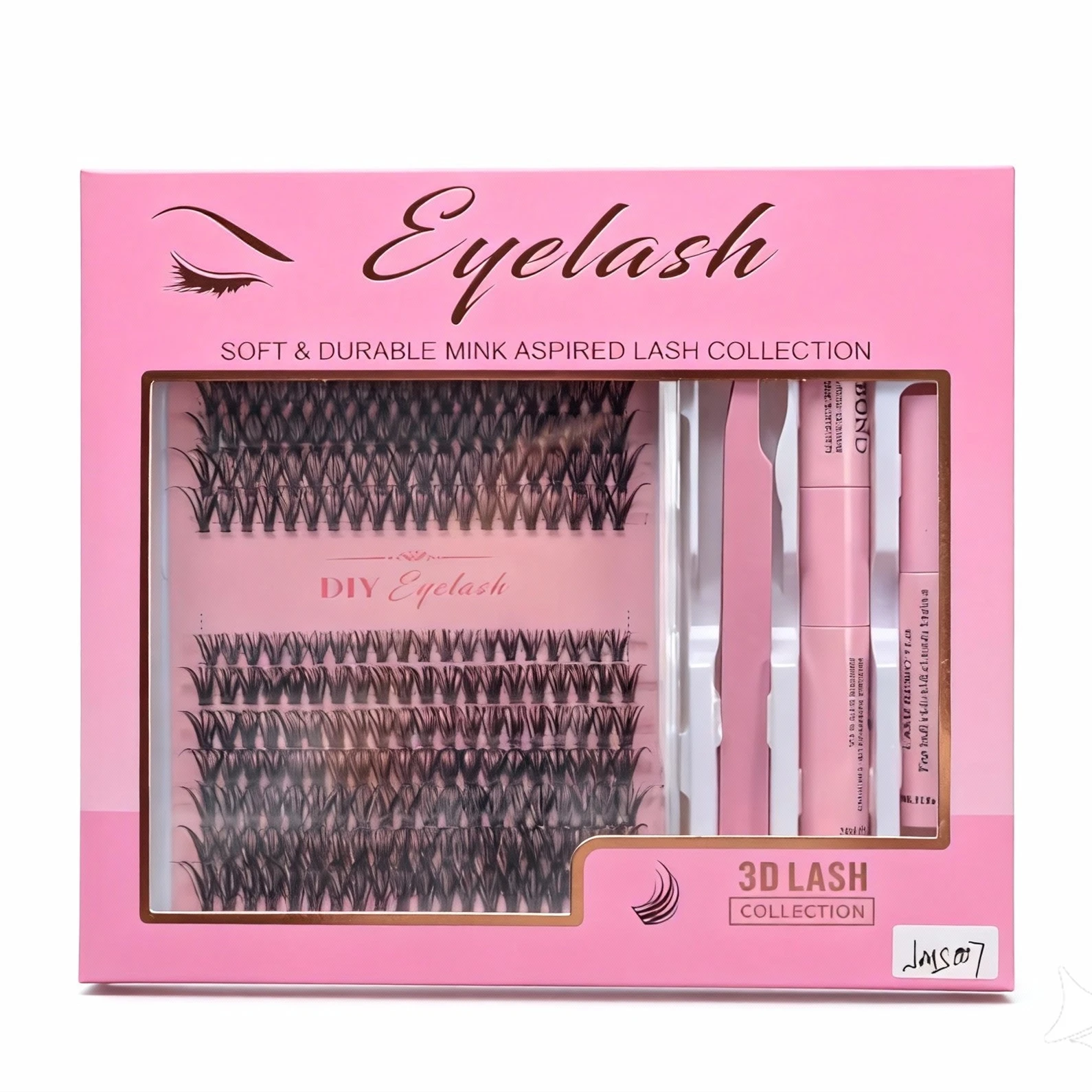 14 Reihen Mix Cluster Wimpern mit Bindung und Pinzette Make-up-Tools DIY Wimpernverlängerungsset für Wimpern Wasserdichtes Wimpernset dick