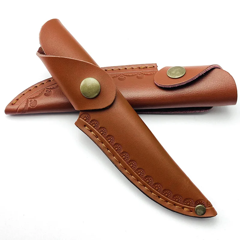 

19cm Outdoor Tactical Tool Bag Genuine Leather Protection Cover, Folding Tool Scabbard Case with Waist Belt Buckle