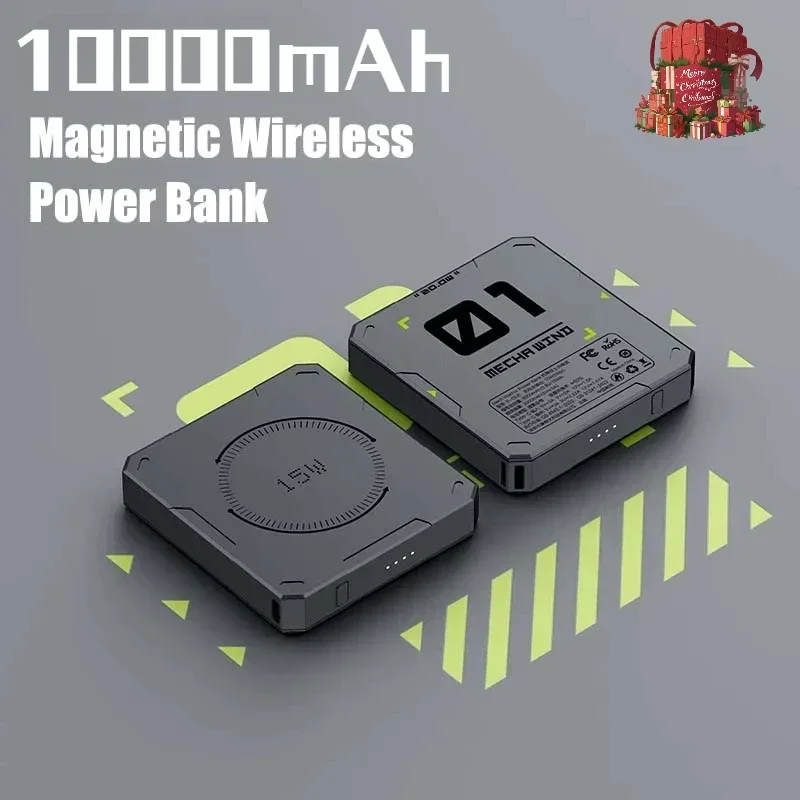 Portable 15W Wireless Fast Charging 10000mAh Magsafe Power Bank Supports Charging Multiple Devices At The Same Time Powerbank