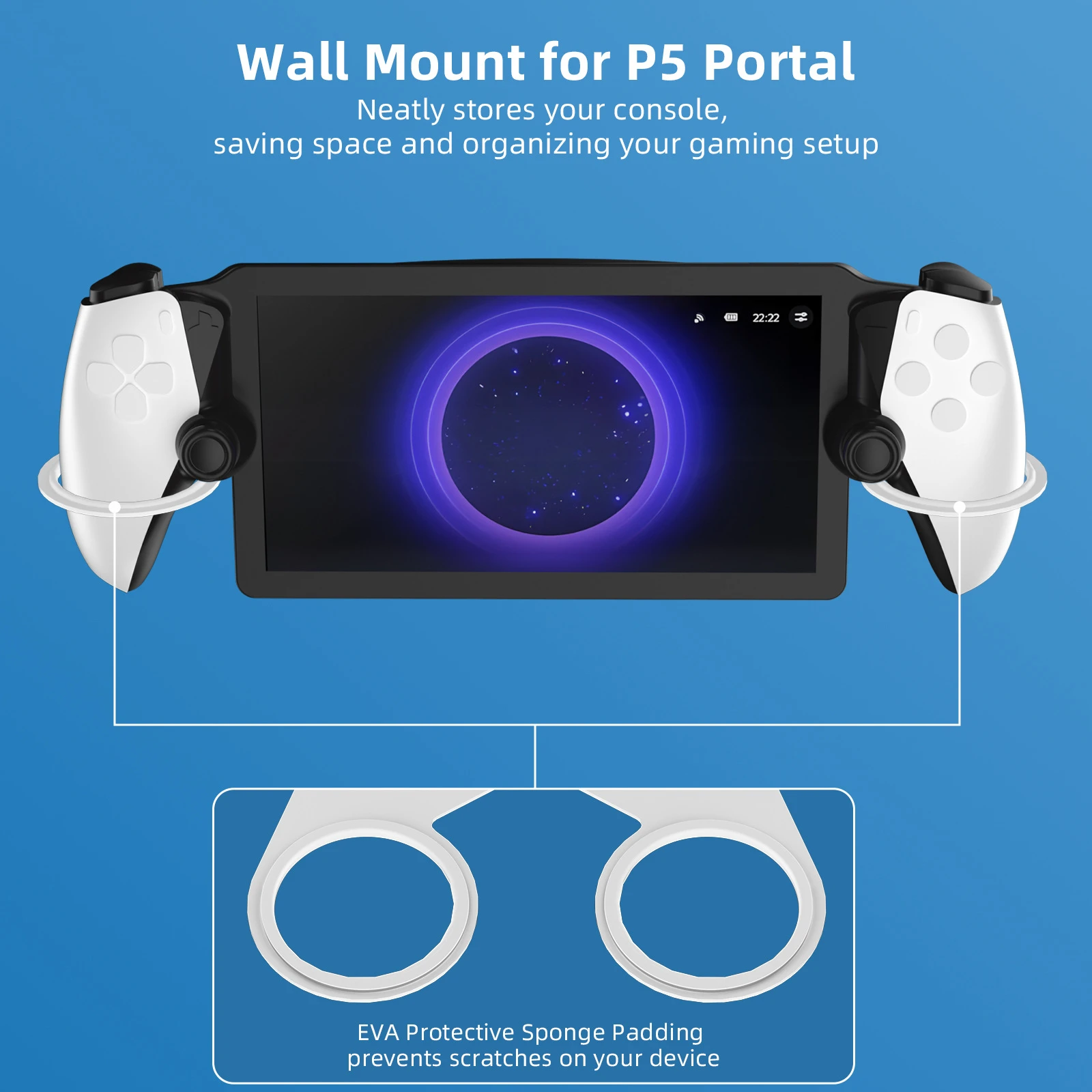 For PlayStation Portal Console Wall Mount Storage Bracket Accessories for P5 Portal Game Console Controller Storage Bracket