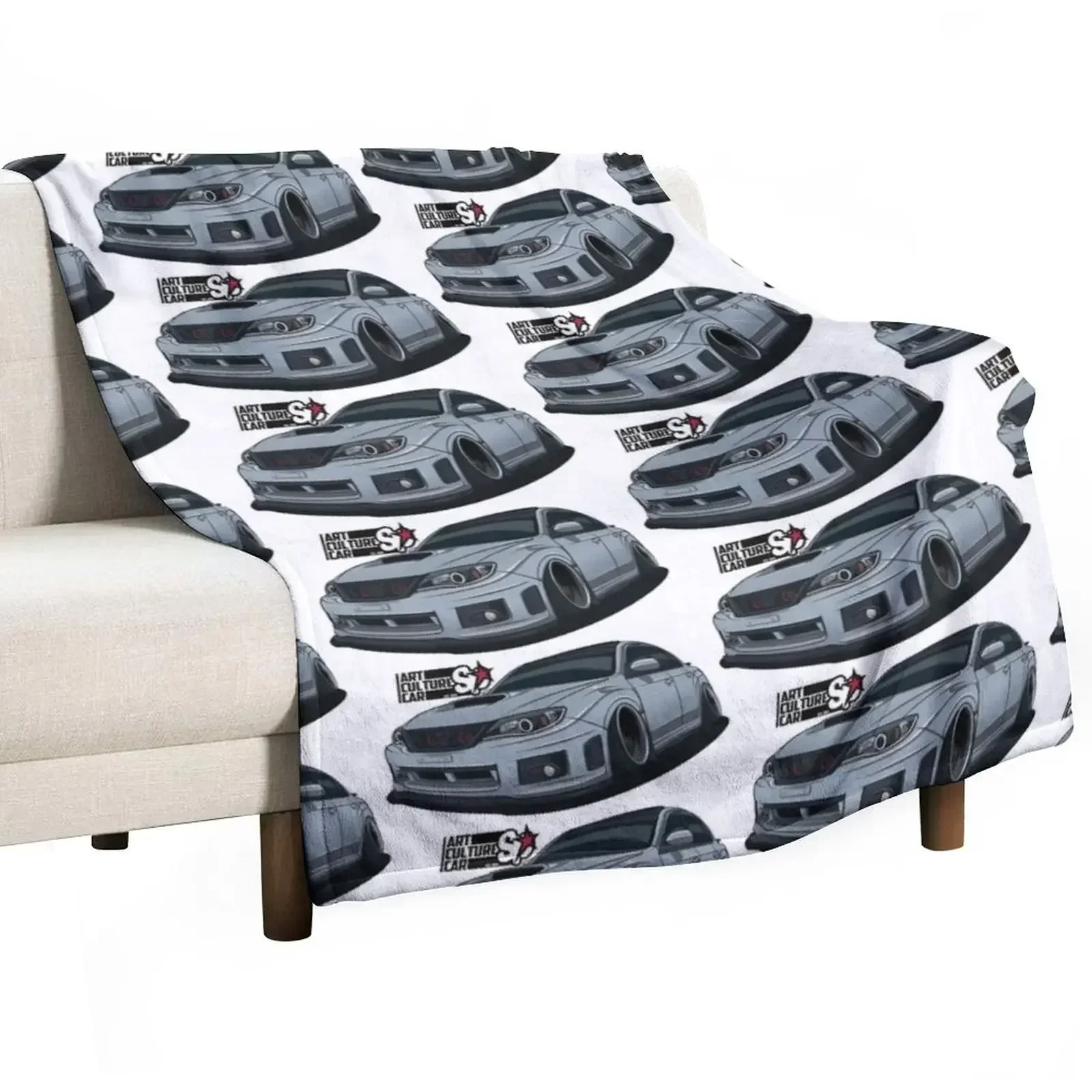 

WRX Subie Throw Blanket Retros Furrys Soft Beds Giant Sofa Blankets