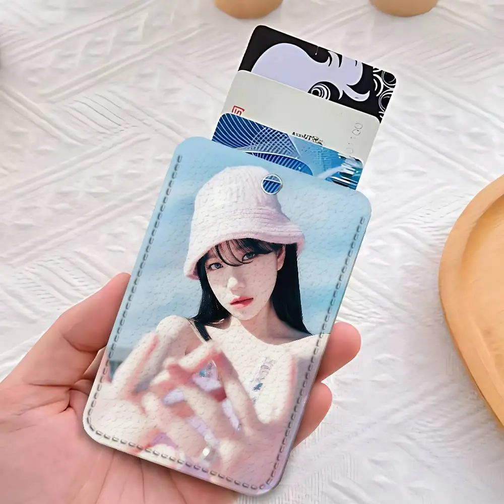 Singer Jo Y-Yuris Actres Estuche para tarjetas de acceso personalizado Tarjetero de cuero Estuche para tarjetas de transporte Regalos