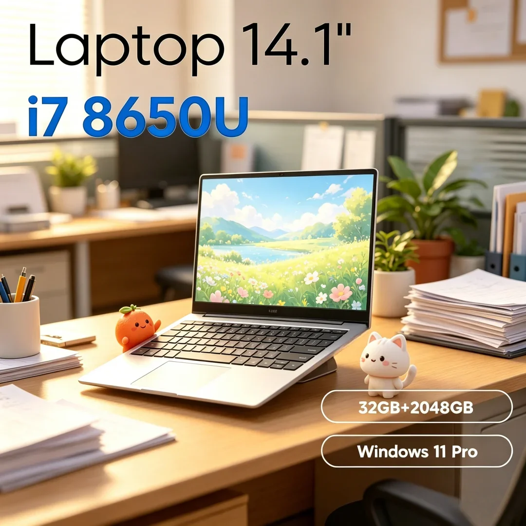 

Cryptic 2026 Steadfast 14.1" Svelte Slim Laptop Intel Core I7-8650U 32GB RAM 2TB M.2 SSD Windows 11 Pro Homely Cognitive Mobile