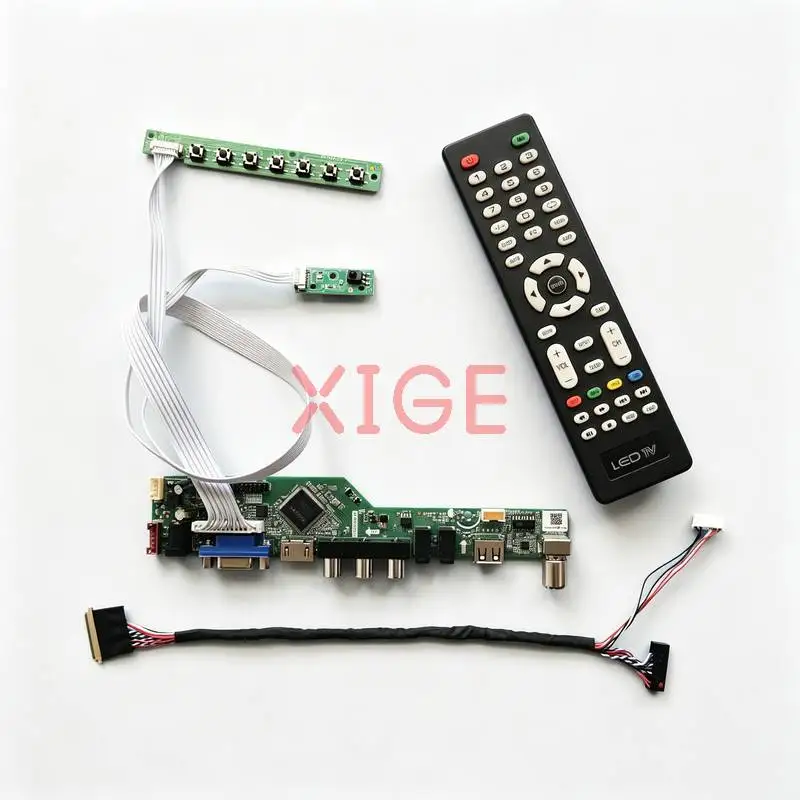Controller Board Fit HSD101PHW1 HT101HD1 LP101WH1 M101NWN8 LVDS-40 Pin 1366x768 USB+AV+VGA+HDMI Laptops Monitor 1366*768 Kit DIY