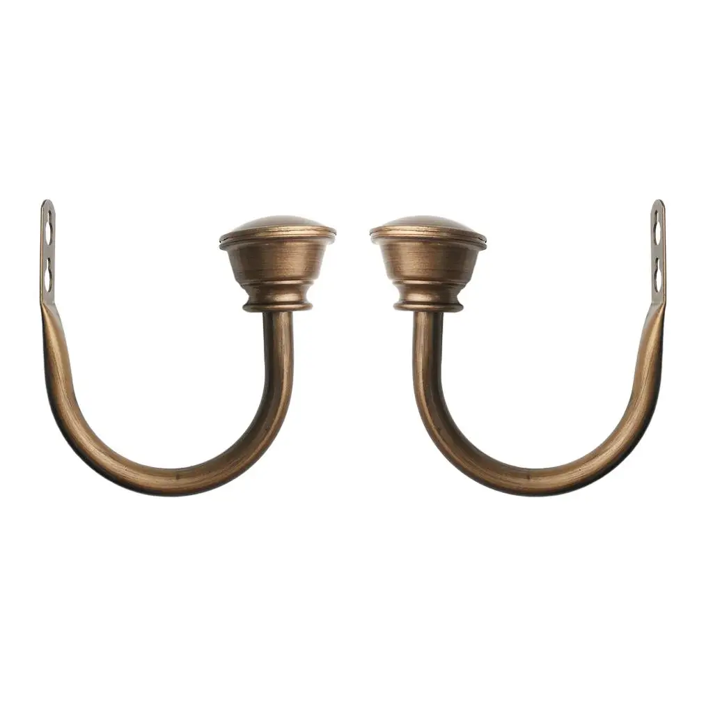 Curtain Tieback Drapery Hanger Iron Wall Mounted Ball U Shaped Hook Holdbacks for Kitchen Office