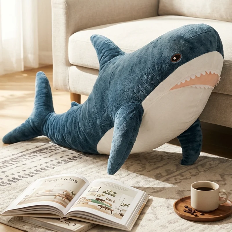 

Мягкая плюшевая игрушка-акула 120 см, подушка для чтения, подарок на день рождения, кукла-подушка